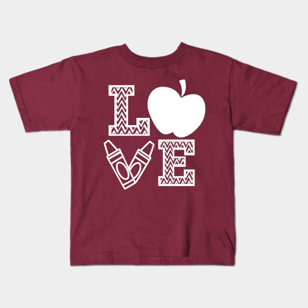 Love Teachers Kids T-Shirt by WMKDesign